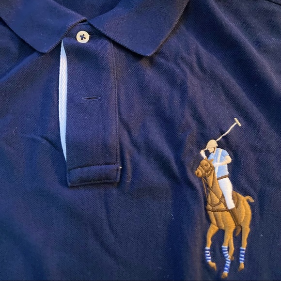 Ralph Lauren Navy Polo Size L - Picture 4 of 5